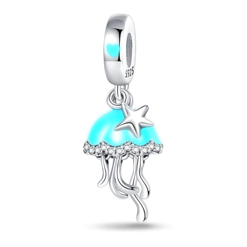 Jellyfish Luminous Glow in the Dark Dangle Charm
