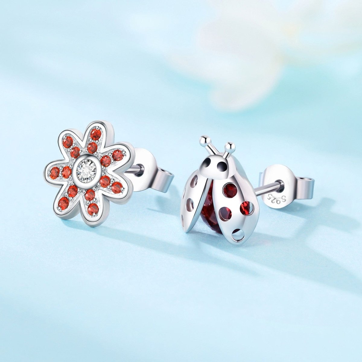 Ladybug and Blossom Sparkle Studs