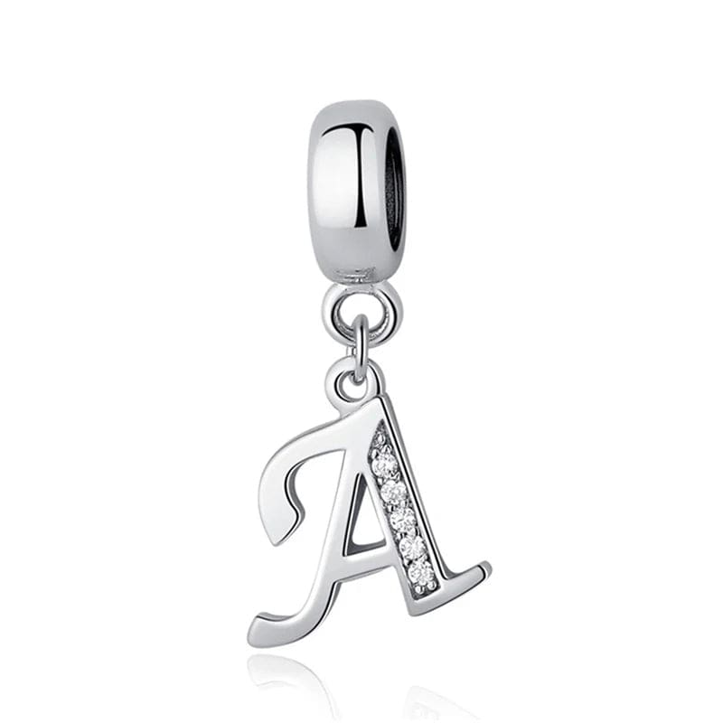 Elegant Cursive Letter A~Z Alphabet Charm