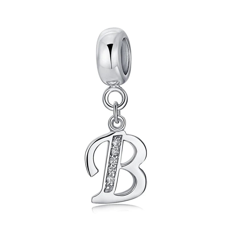 Elegant Cursive Letter A~Z Alphabet Charm