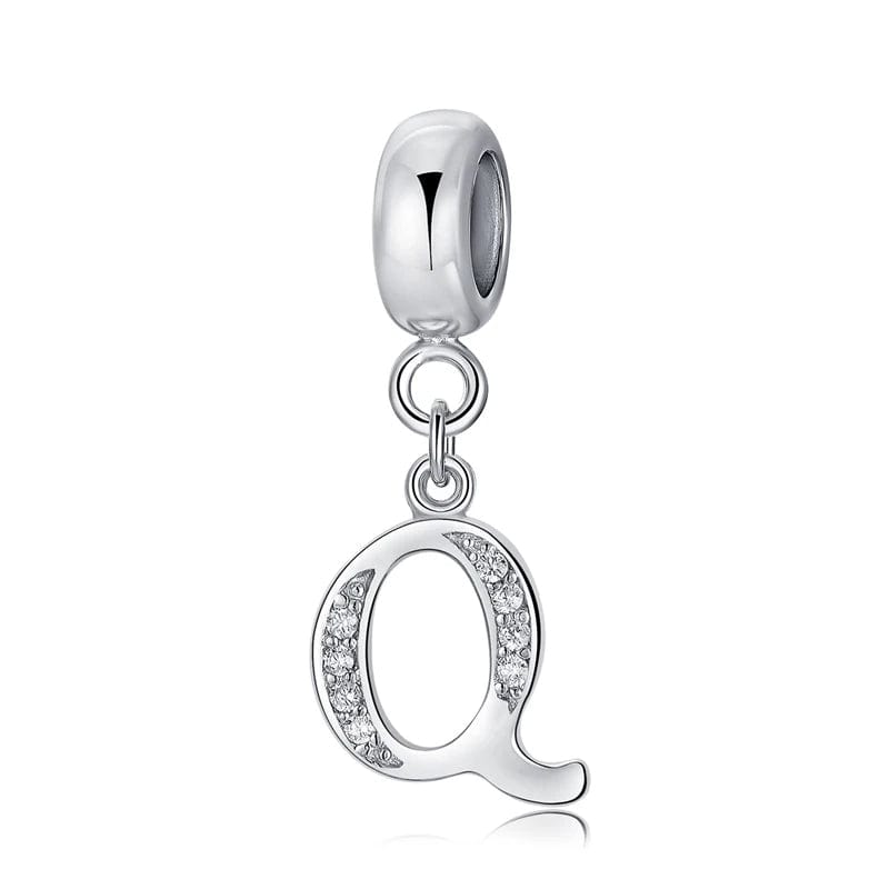 Elegant Cursive Letter A~Z Alphabet Charm