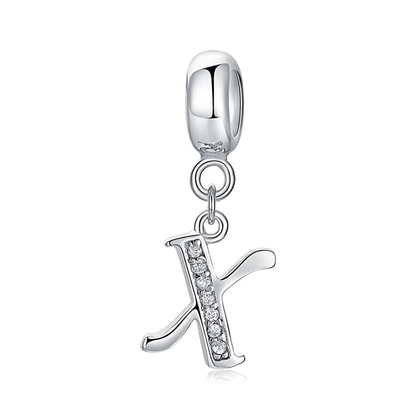 Elegant Cursive Letter A~Z Alphabet Charm