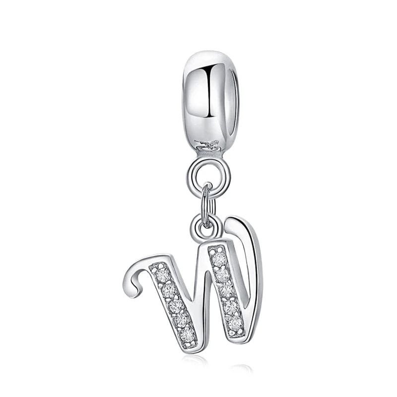 Elegant Cursive Letter A~Z Alphabet Charm