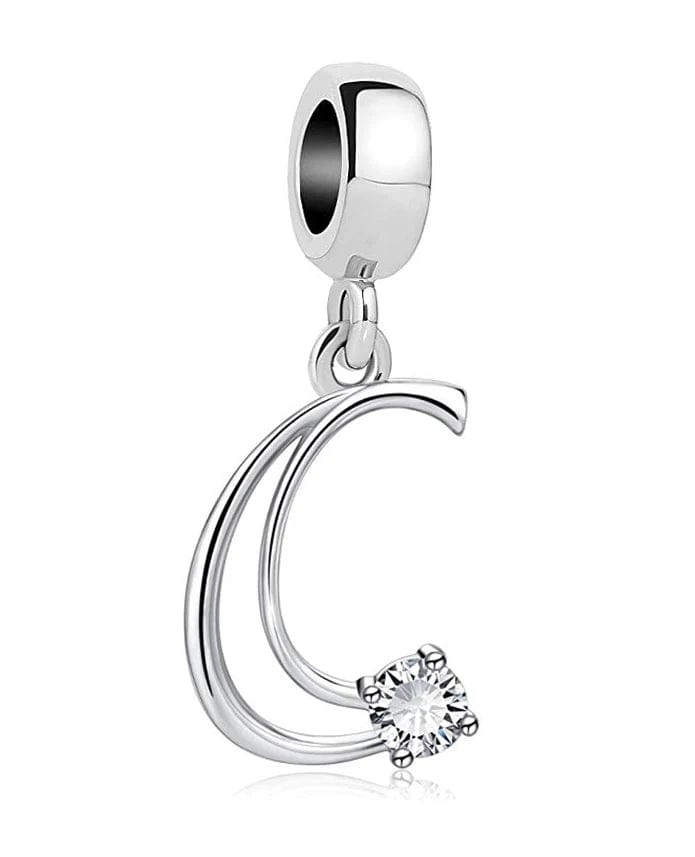 Elegant Crystal Letter A~Z Alphabet Charm