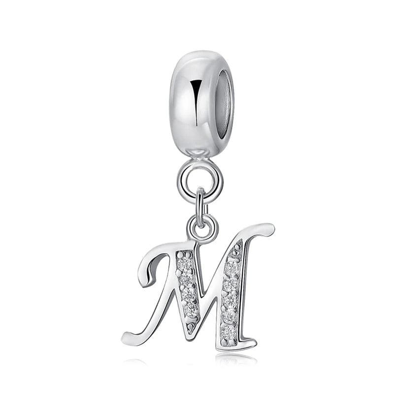 Elegant Cursive Letter A~Z Alphabet Charm