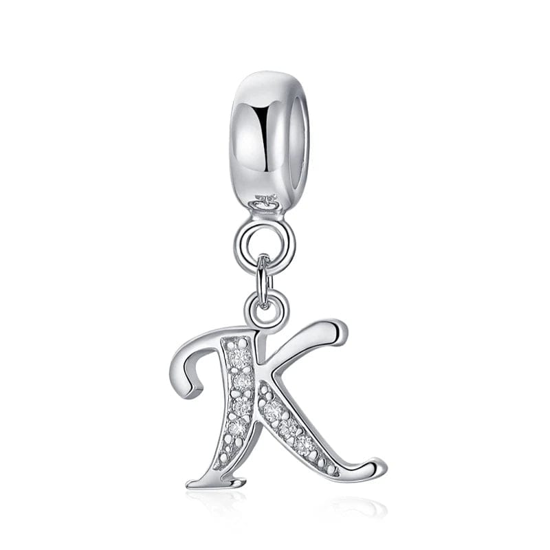 Elegant Cursive Letter A~Z Alphabet Charm