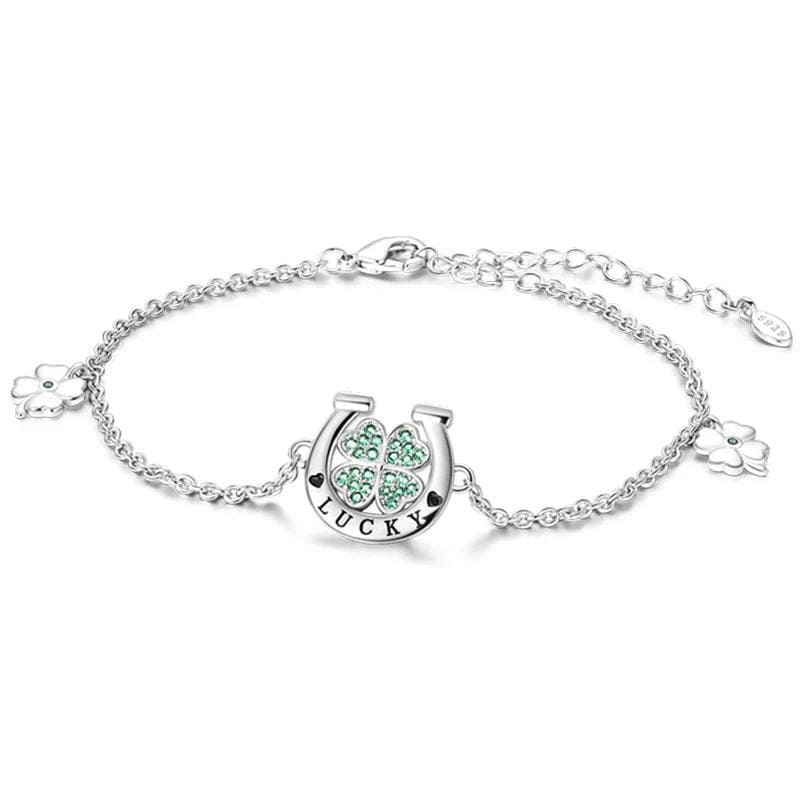 Lucky Horseshoe Clover Bracelet