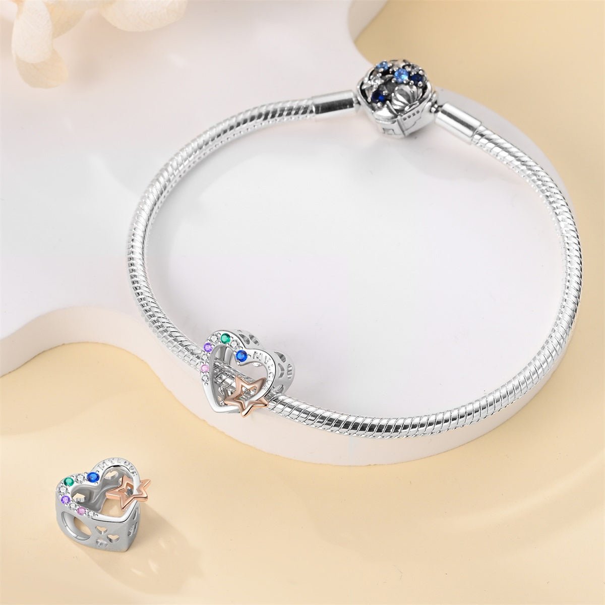 Lucky Star & Heart Charm