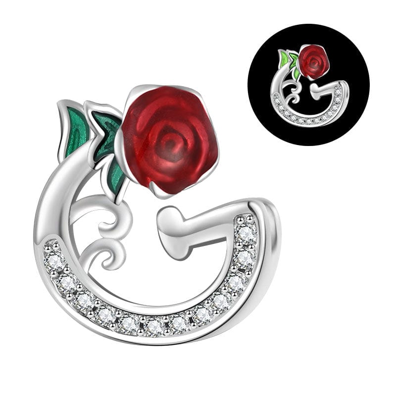 Luminous Rose Letter A~Z Alphabet Charm