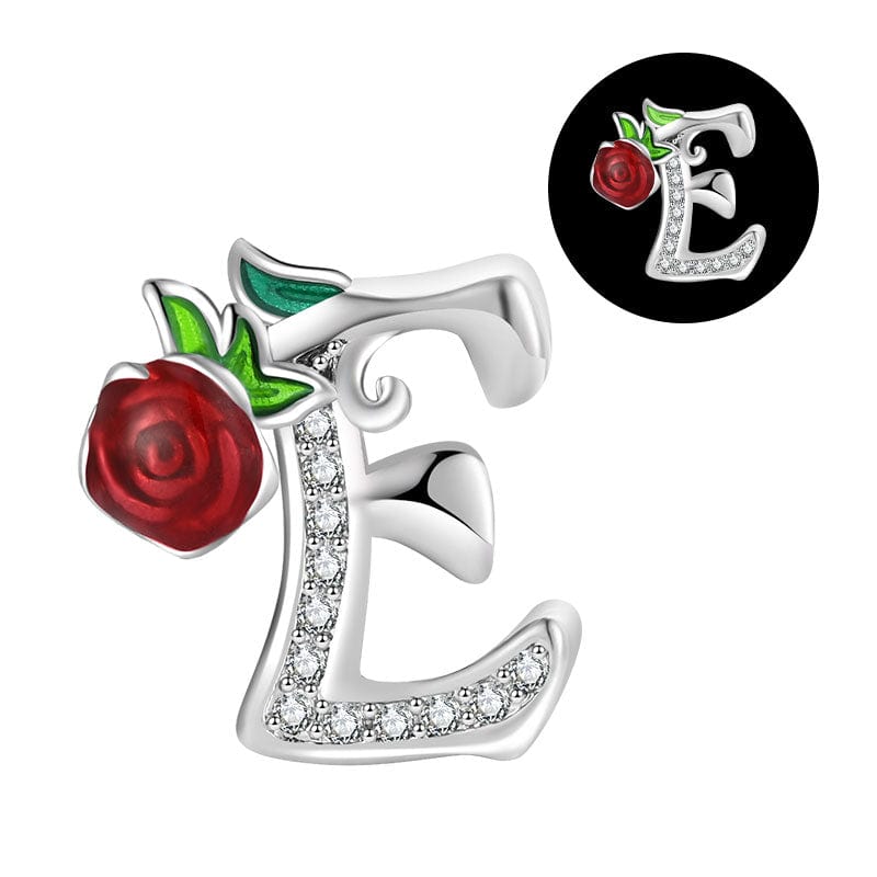 Luminous Rose Letter A~Z Alphabet Charm