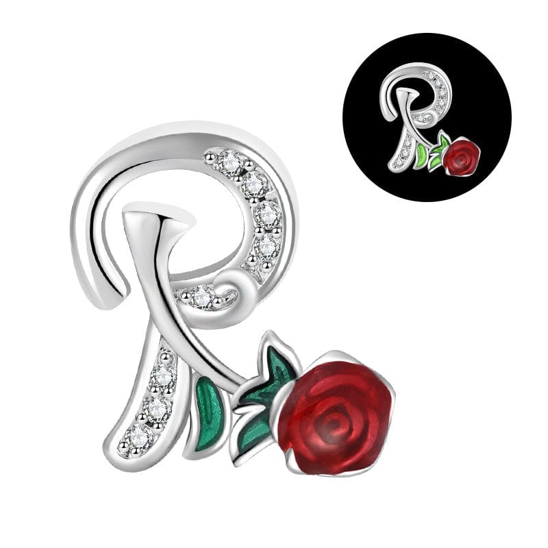 Luminous Rose Letter A~Z Alphabet Charm