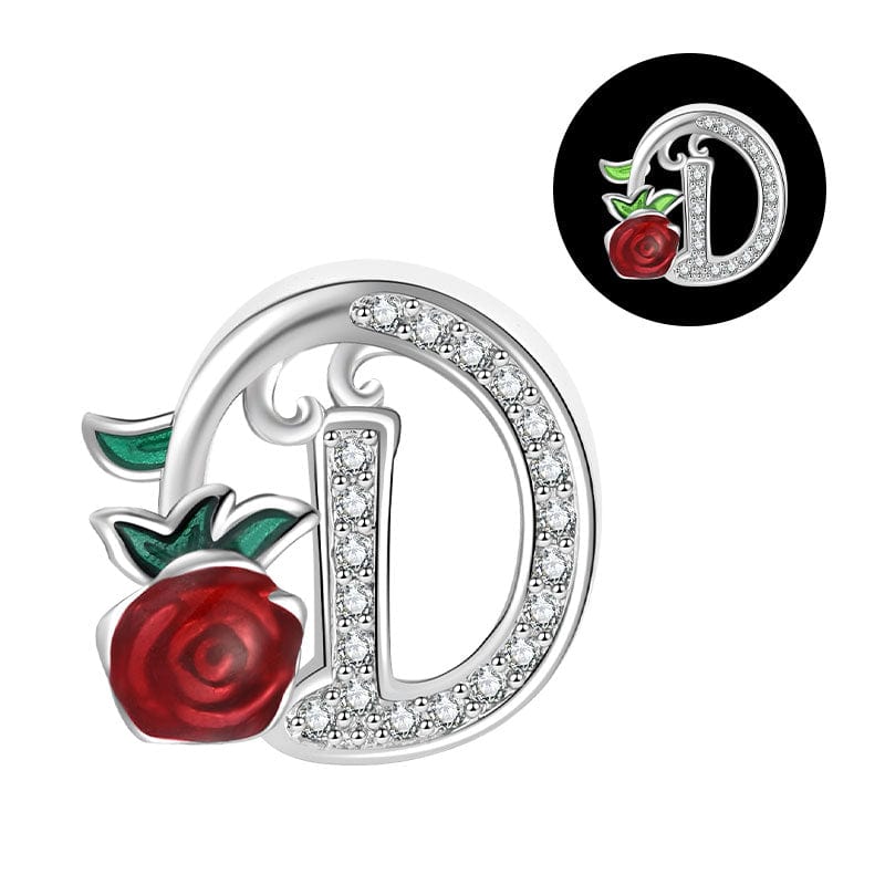 Luminous Rose Letter A~Z Alphabet Charm