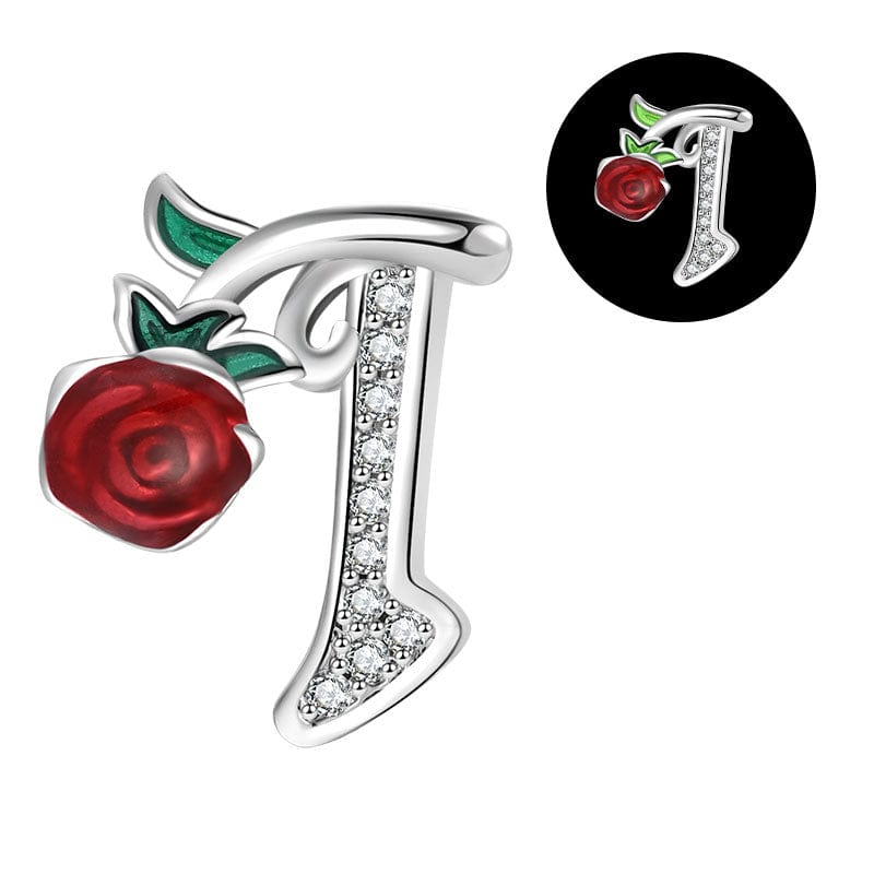 Luminous Rose Letter A~Z Alphabet Charm