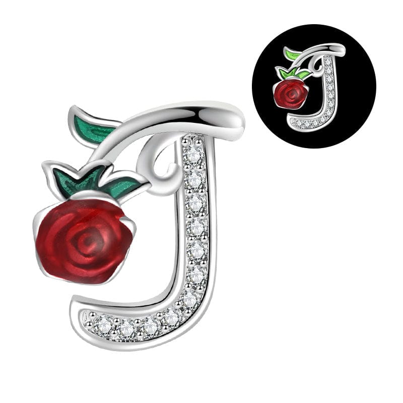 Luminous Rose Letter A~Z Alphabet Charm