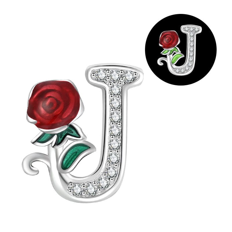 Luminous Rose Letter A~Z Alphabet Charm