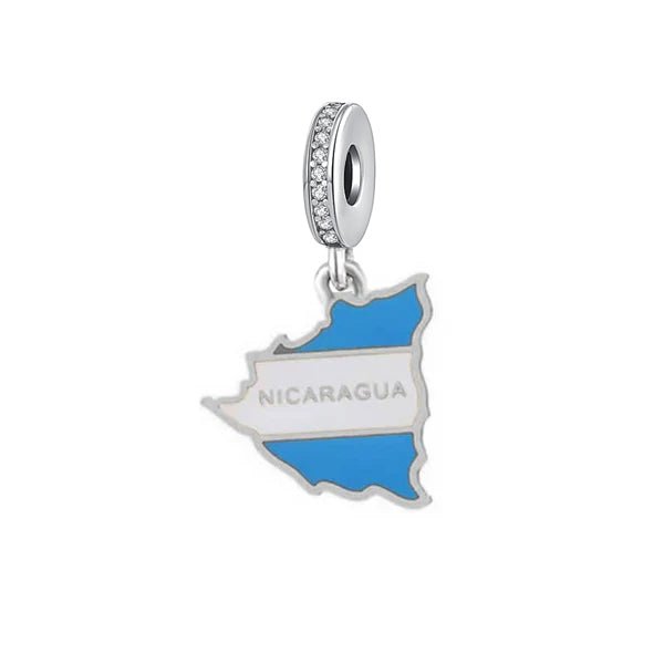 Nicaragua Map Dangle Charm