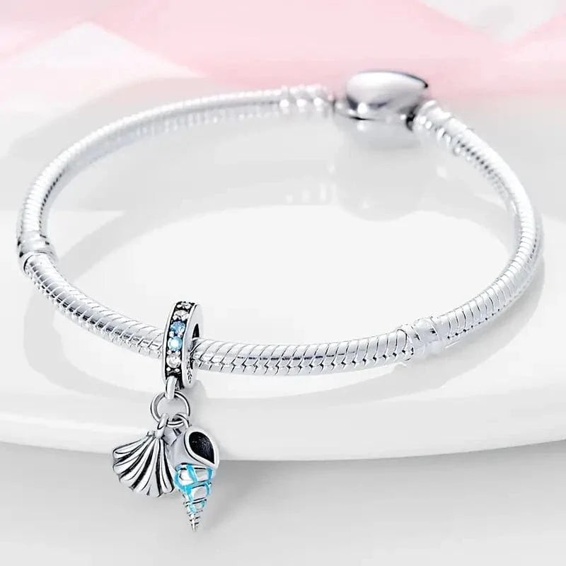 Ocean Conch Seashell Dangle Charm