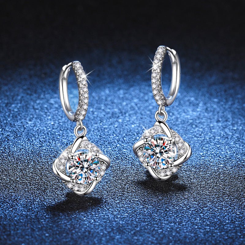 Béra&Co Eternal Knot Moissanite Drop Earrings