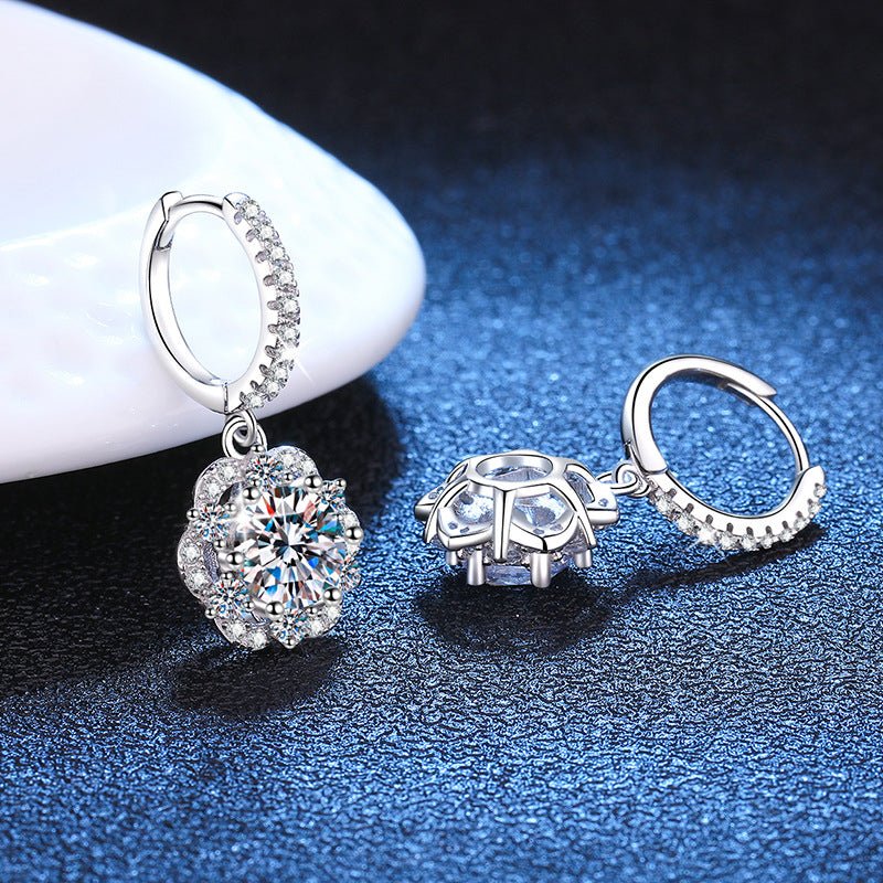 Béra&Co Radiant Blossom Moissanite Drop Earrings