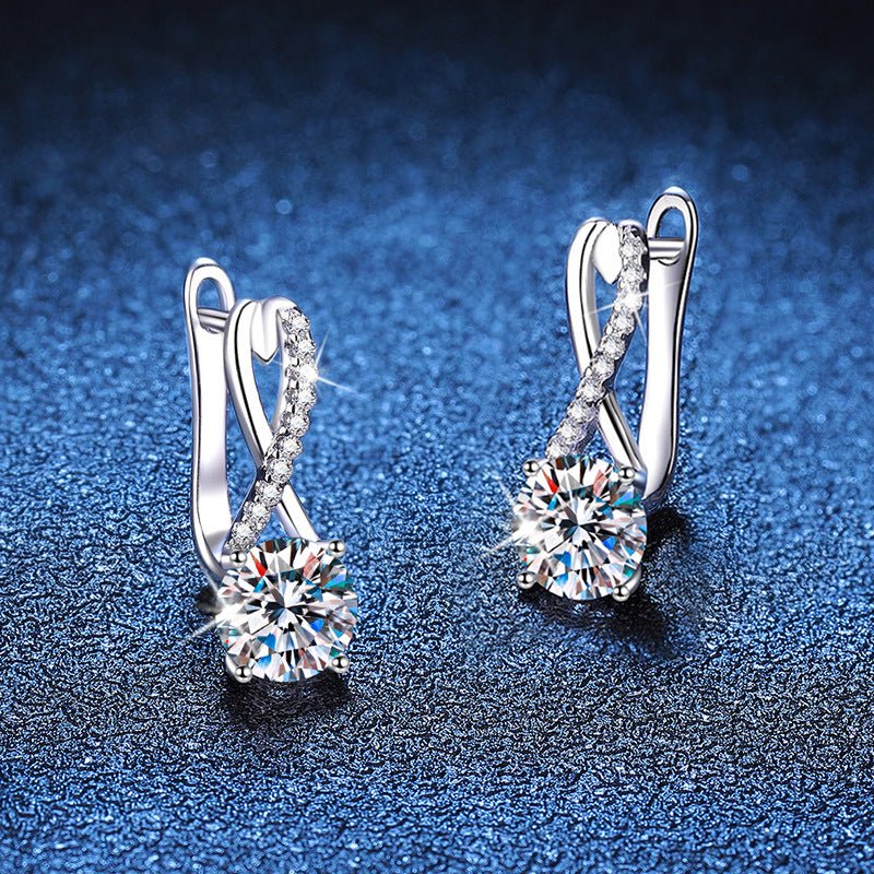 Béra&Co Radiant Twist Moissanite Drop Earrings