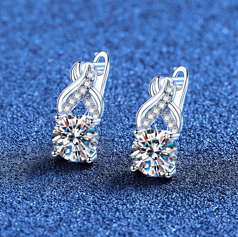 Béra&Co Twisted Infinity Moissanite Drop Earrings
