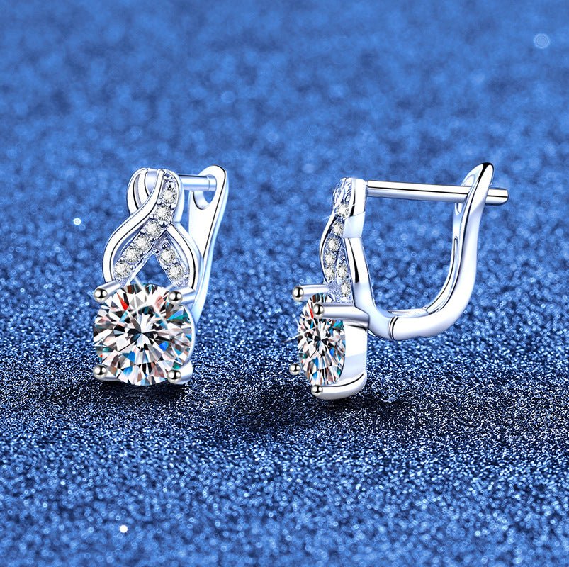 Béra&Co Twisted Infinity Moissanite Drop Earrings