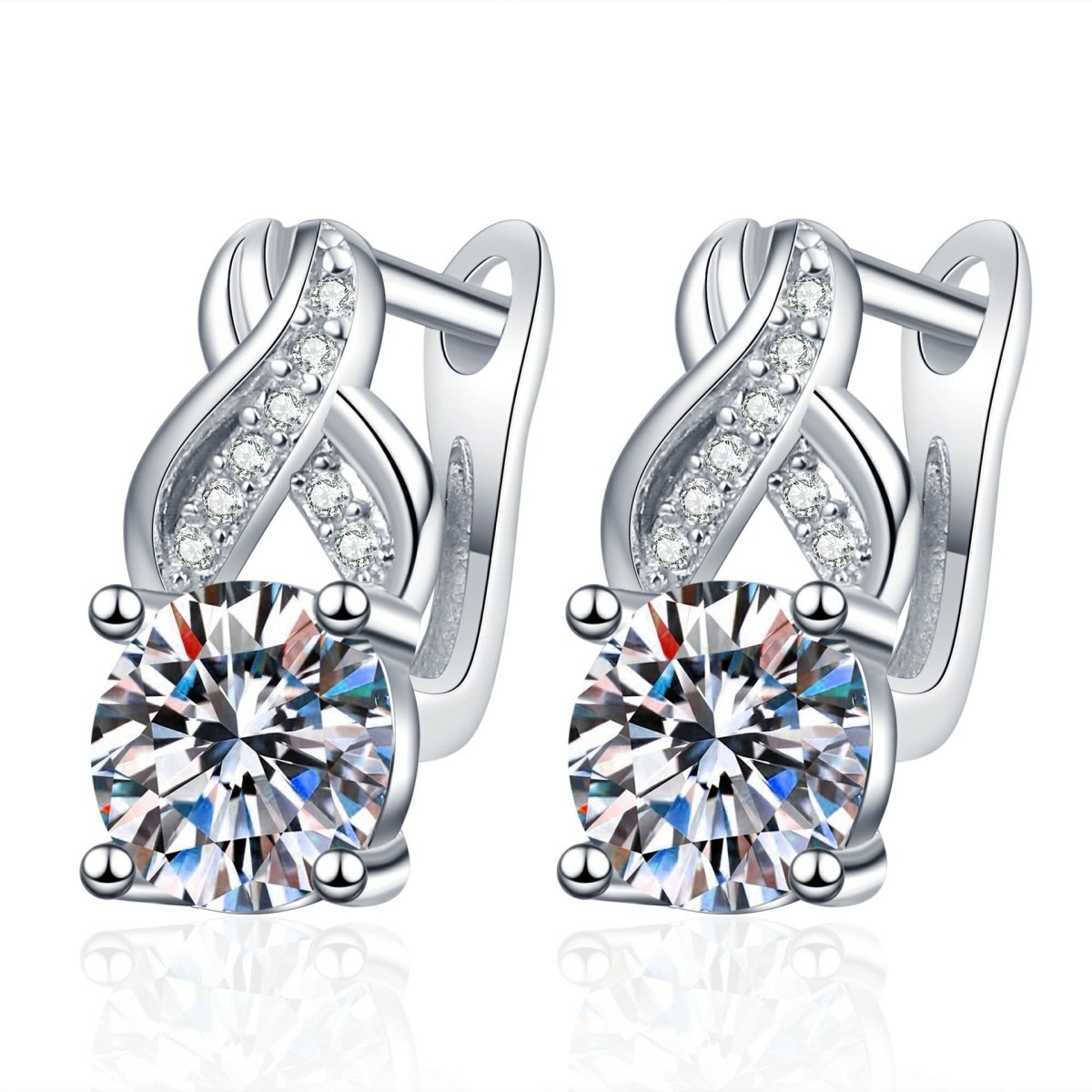 Béra&Co Twisted Infinity Moissanite Drop Earrings