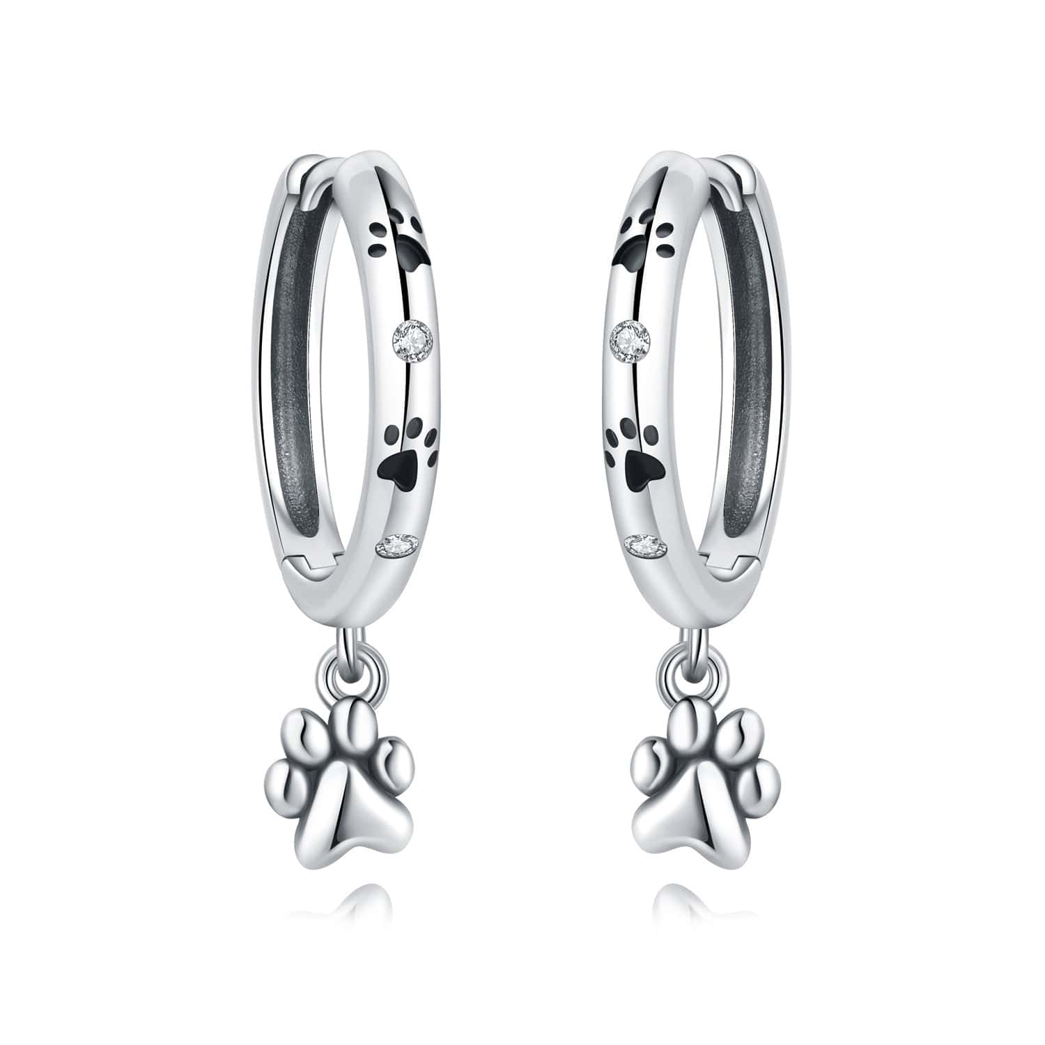 Paw Print Hoop Earrings