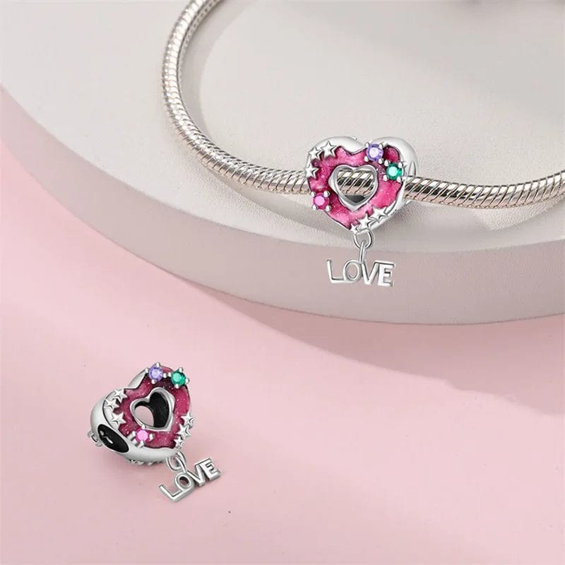Pink Heart Donut Love Charm