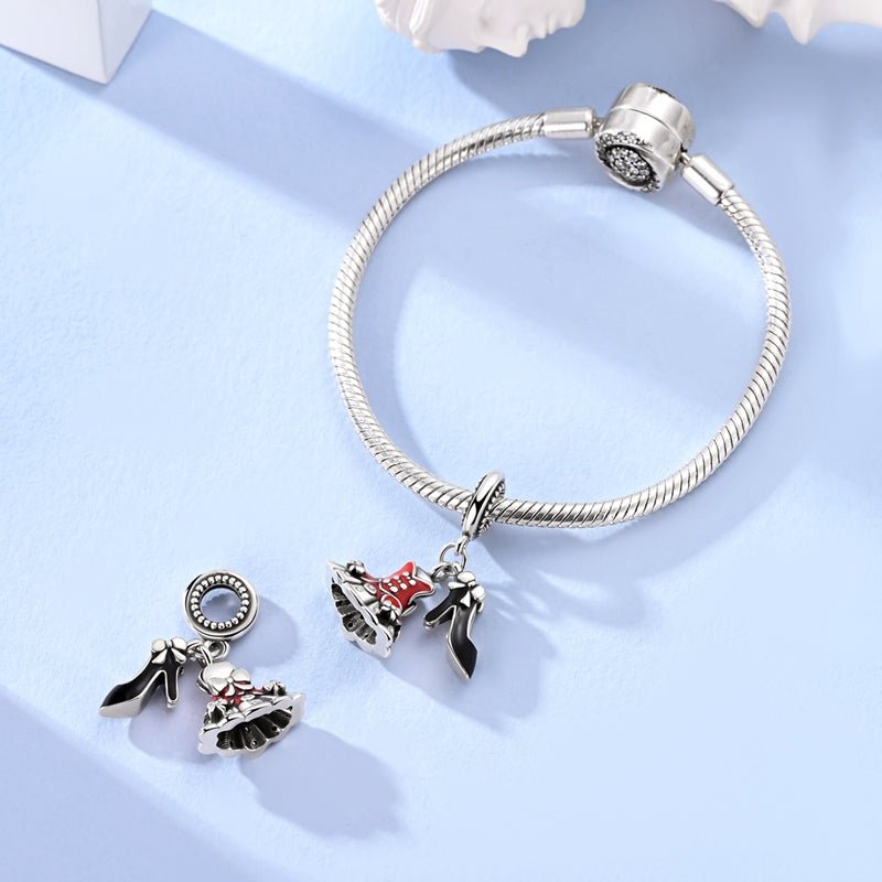 Red Dress & Black Heels Dangle Charm