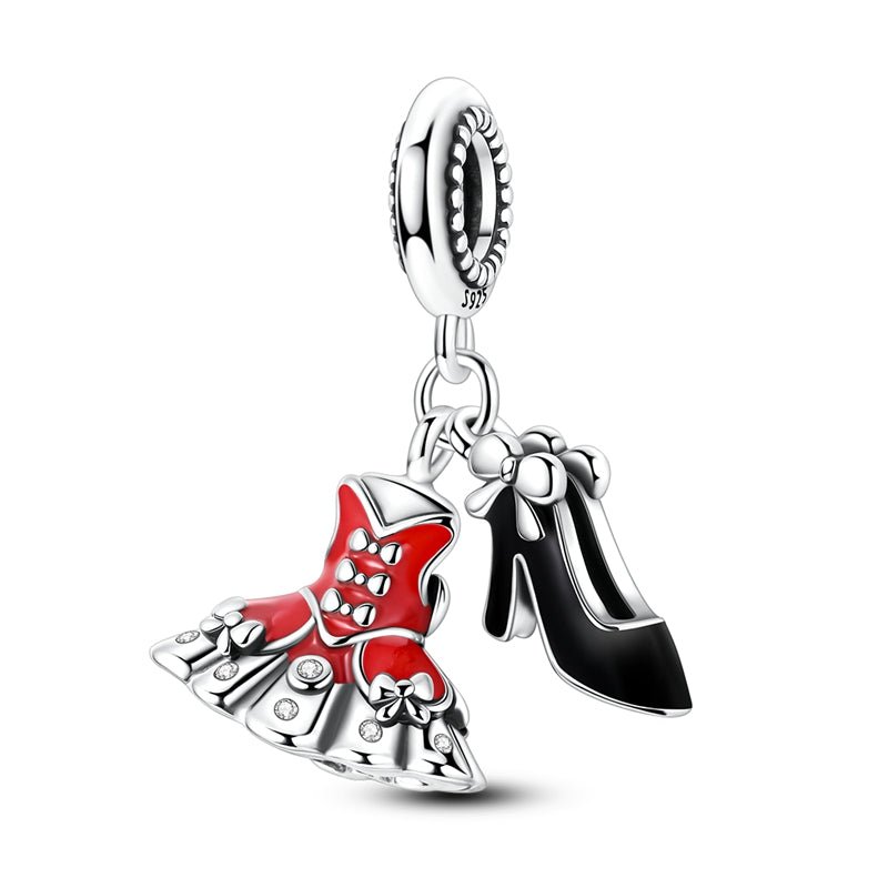Red Dress & Black Heels Dangle Charm