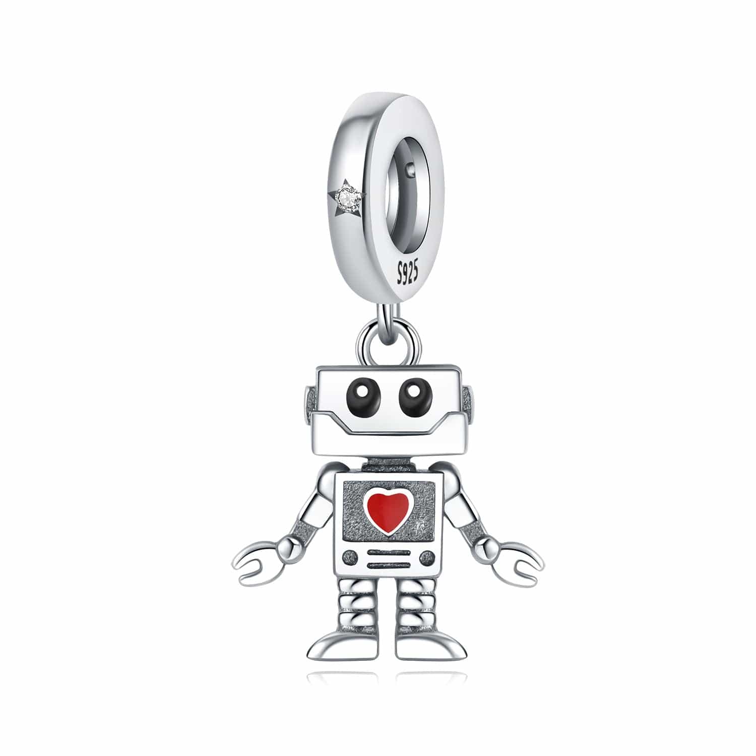 Robot with Heart Charm