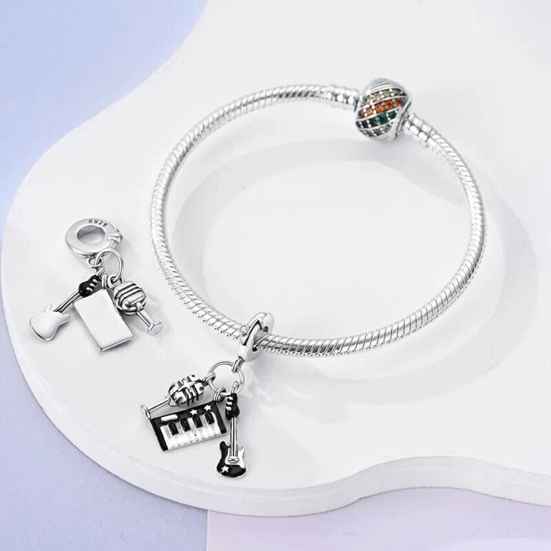 Rock & Roll Charm Set Mic, Guitar, and Piano