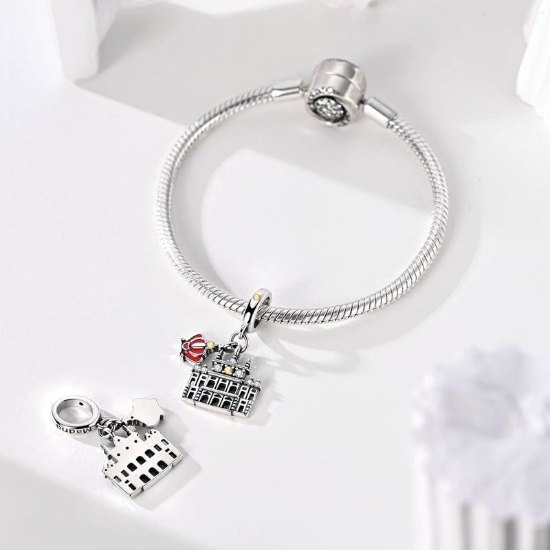 Royal Palace of Madrid with Crown Dangle Charm