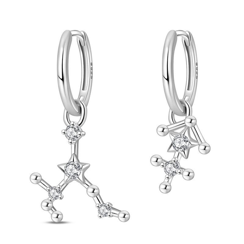 Sagittarius Constellation Zodiac Hoop Earrings
