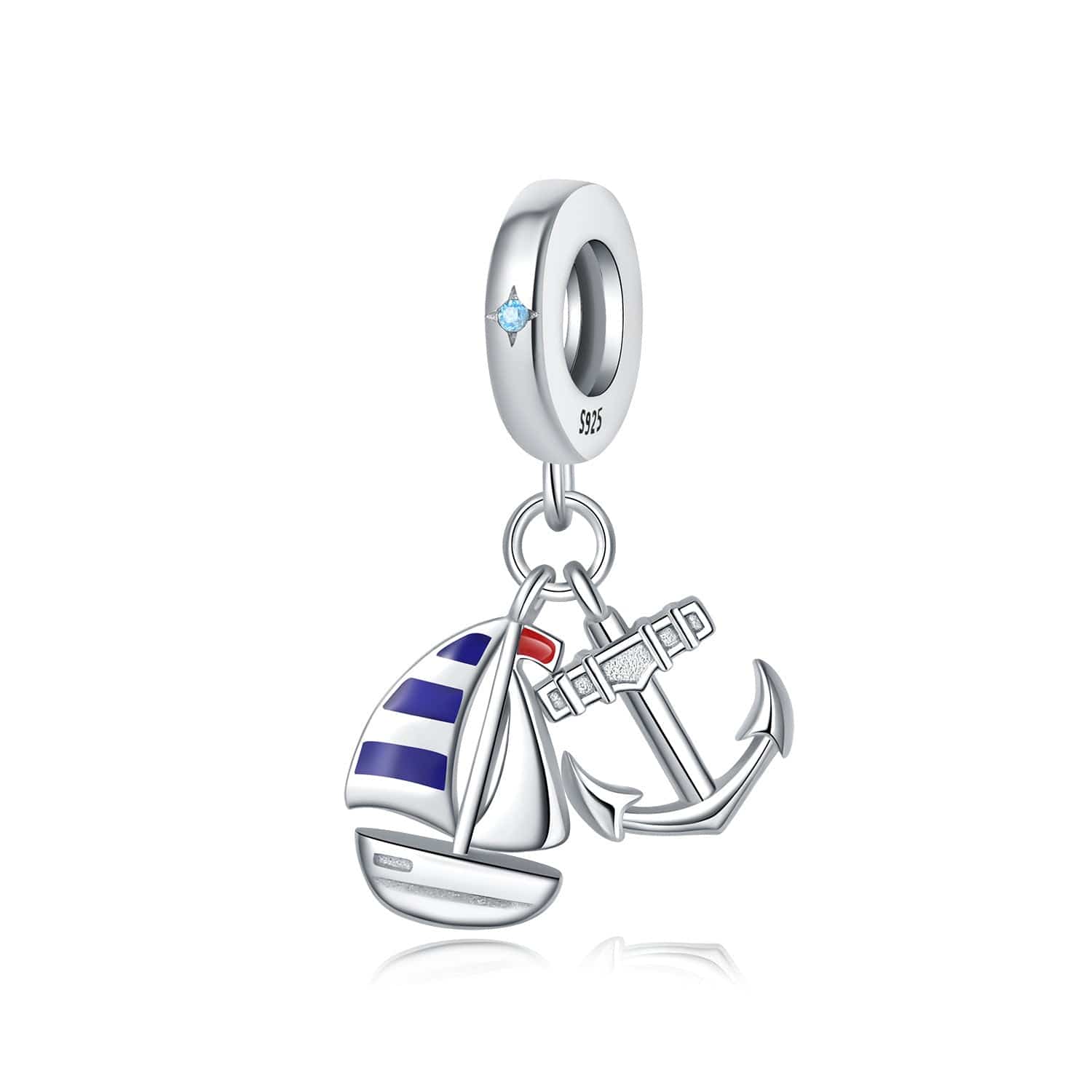 Sailboat & Anchor Dangle Charm