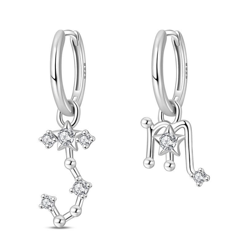 Scorpio Constellation Zodiac Hoop Earrings