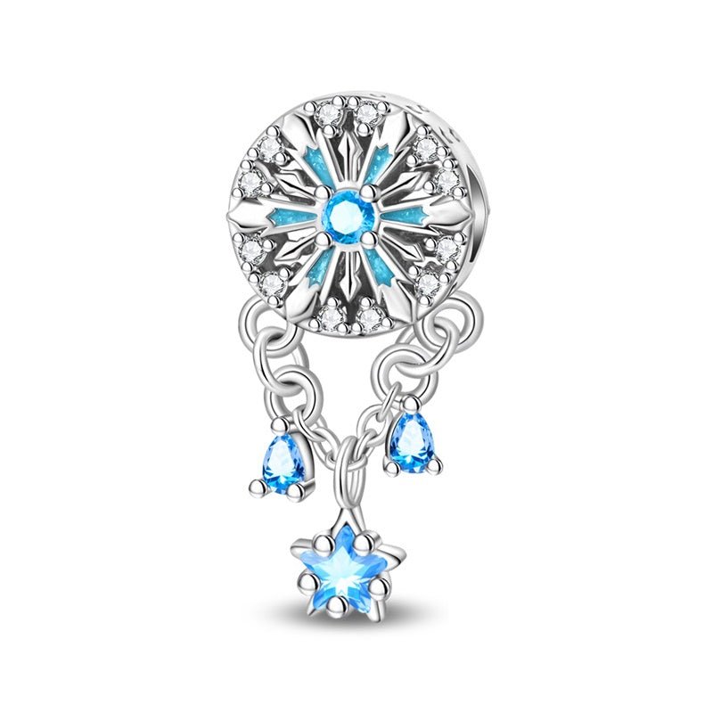 Shimmering Snowflake Drop Charm