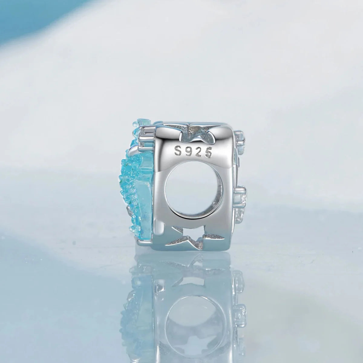 Shimmering Starfish & Ocean Heart Charm
