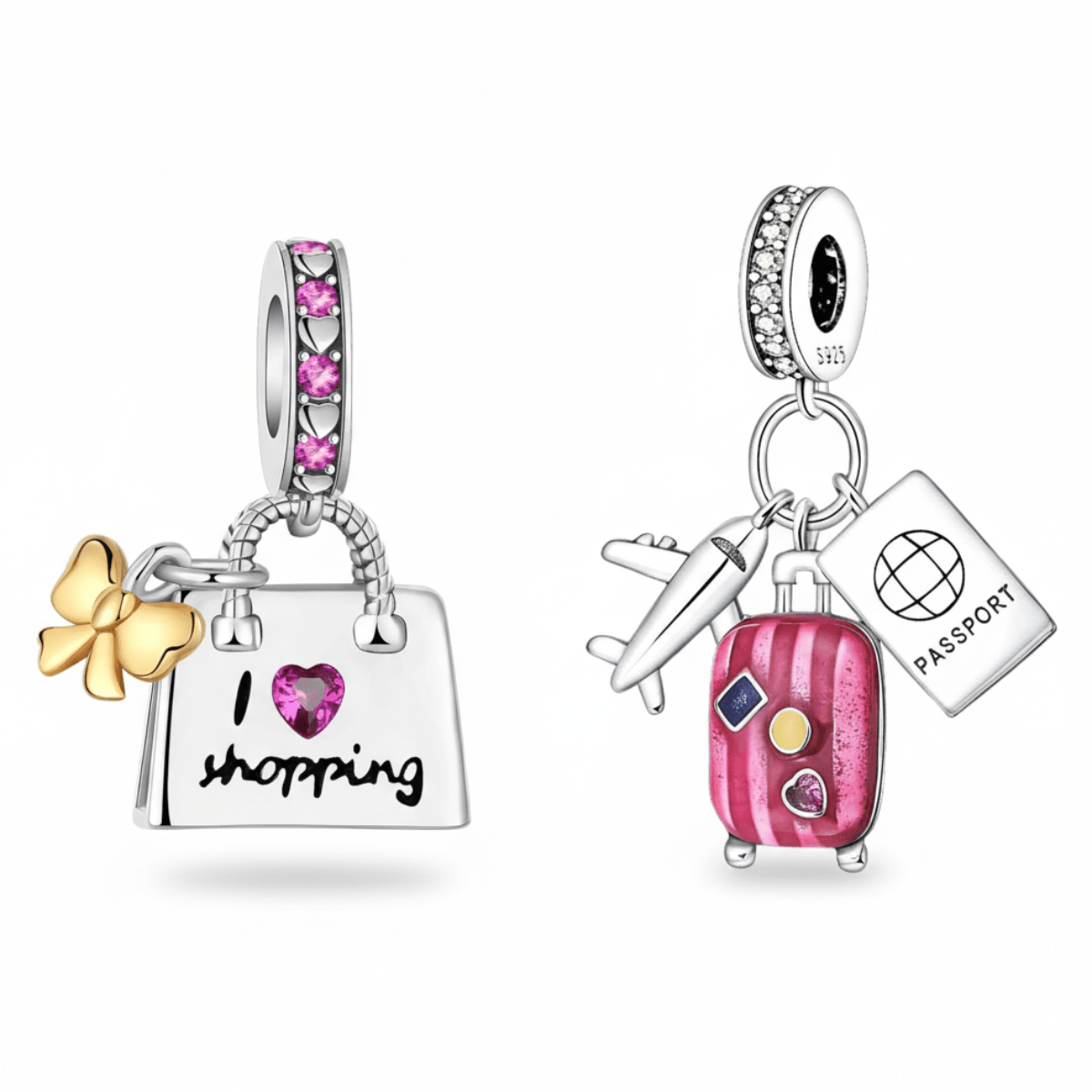 Shopping & Travel Charm Duo