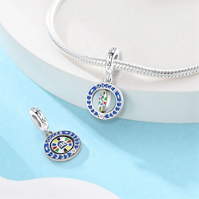 Soccer Spinning Dangle Charm