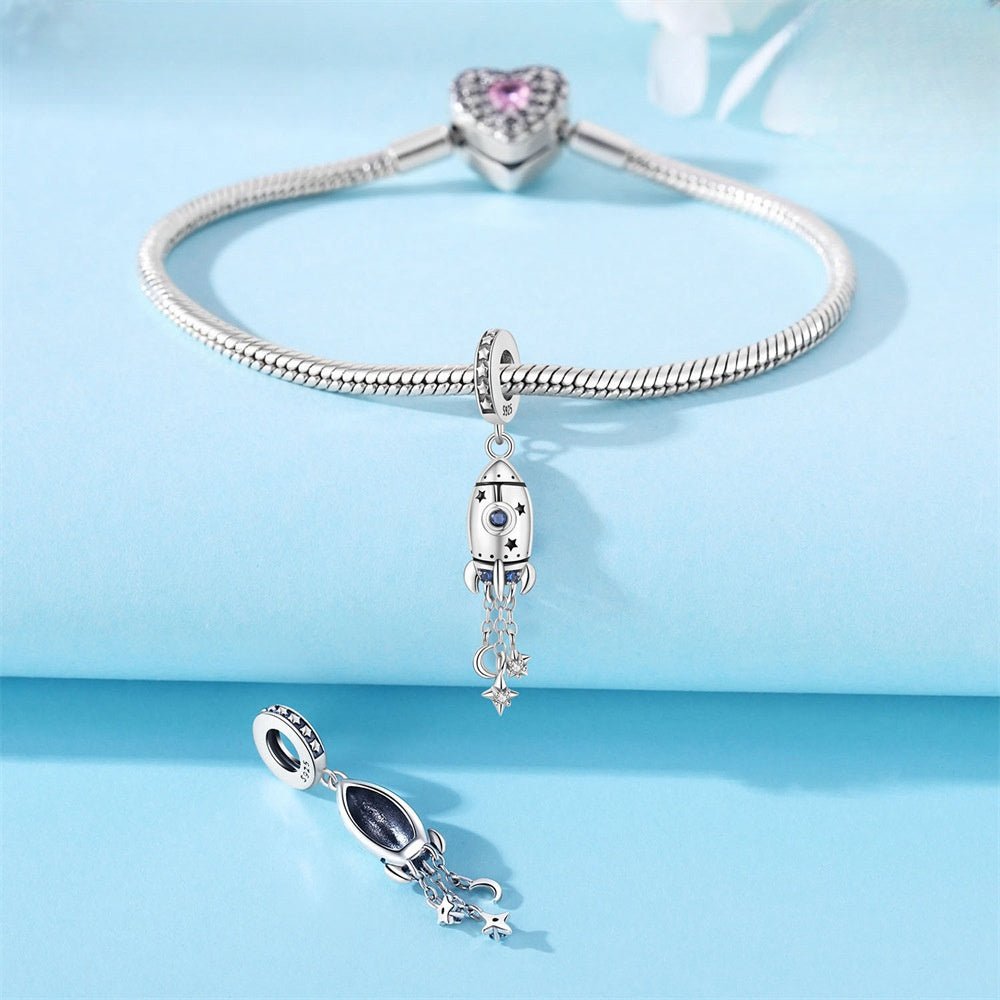 Space Love Rocket Charm