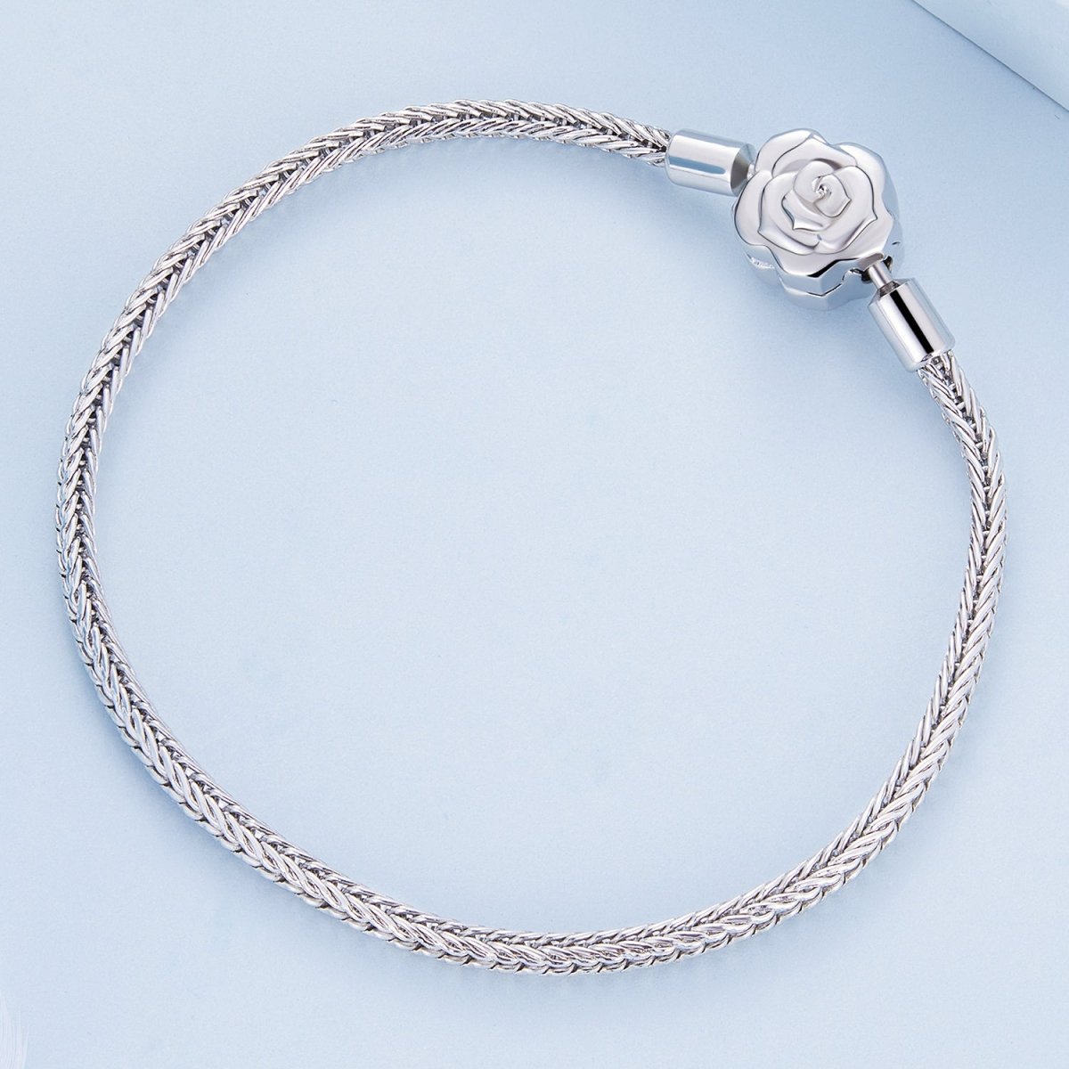 Sparkling Rose Blossom Charm Bracelet