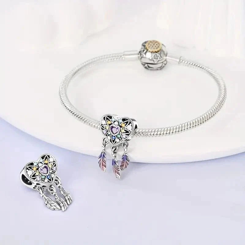 Spiritual Heart Dreamcatcher Charm