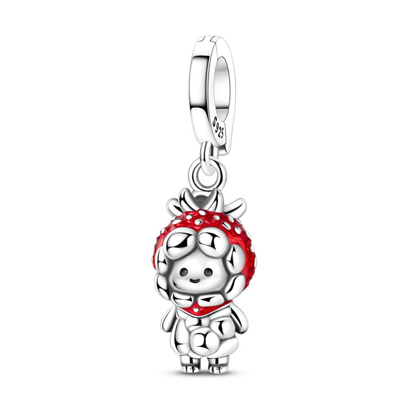 Strawberry Costume Girl Dangle Charm