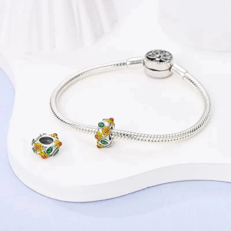 Sunflower Blossom Charm Spacer