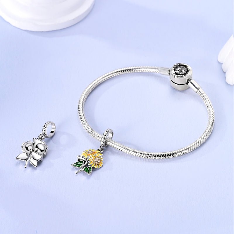 Sunflower Bouquet Dangle Charm