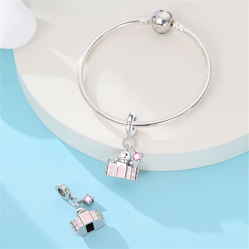 Taj Mahal with Crystal Accent Dangle Charm