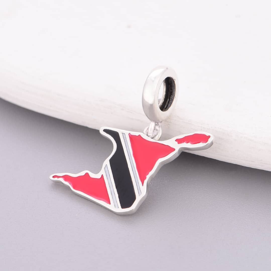Trinidad and Tobago Map Dangle Charm