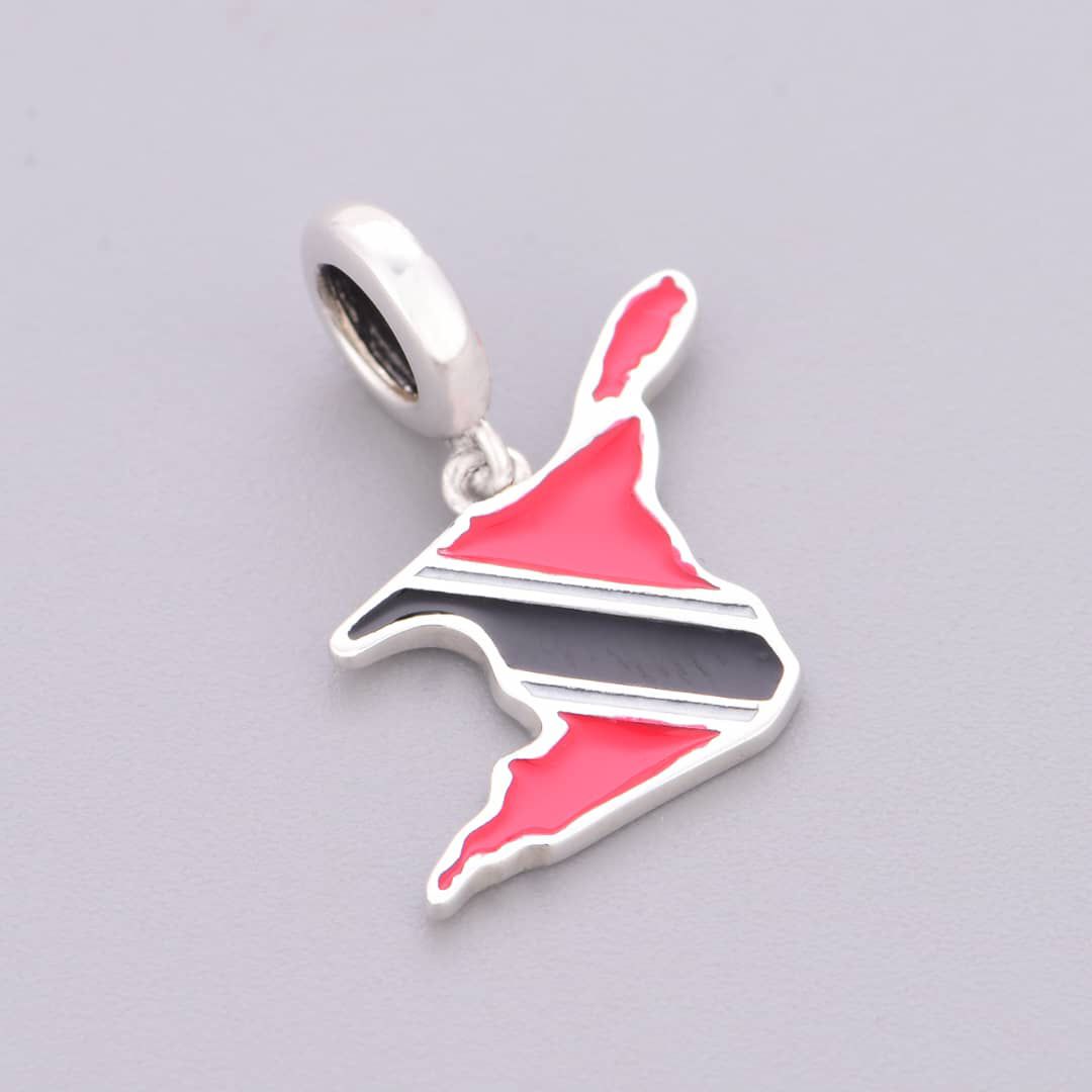 Trinidad and Tobago Map Dangle Charm